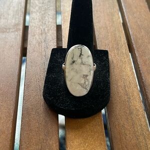 Howlite Genuine Gemstone Ring 925